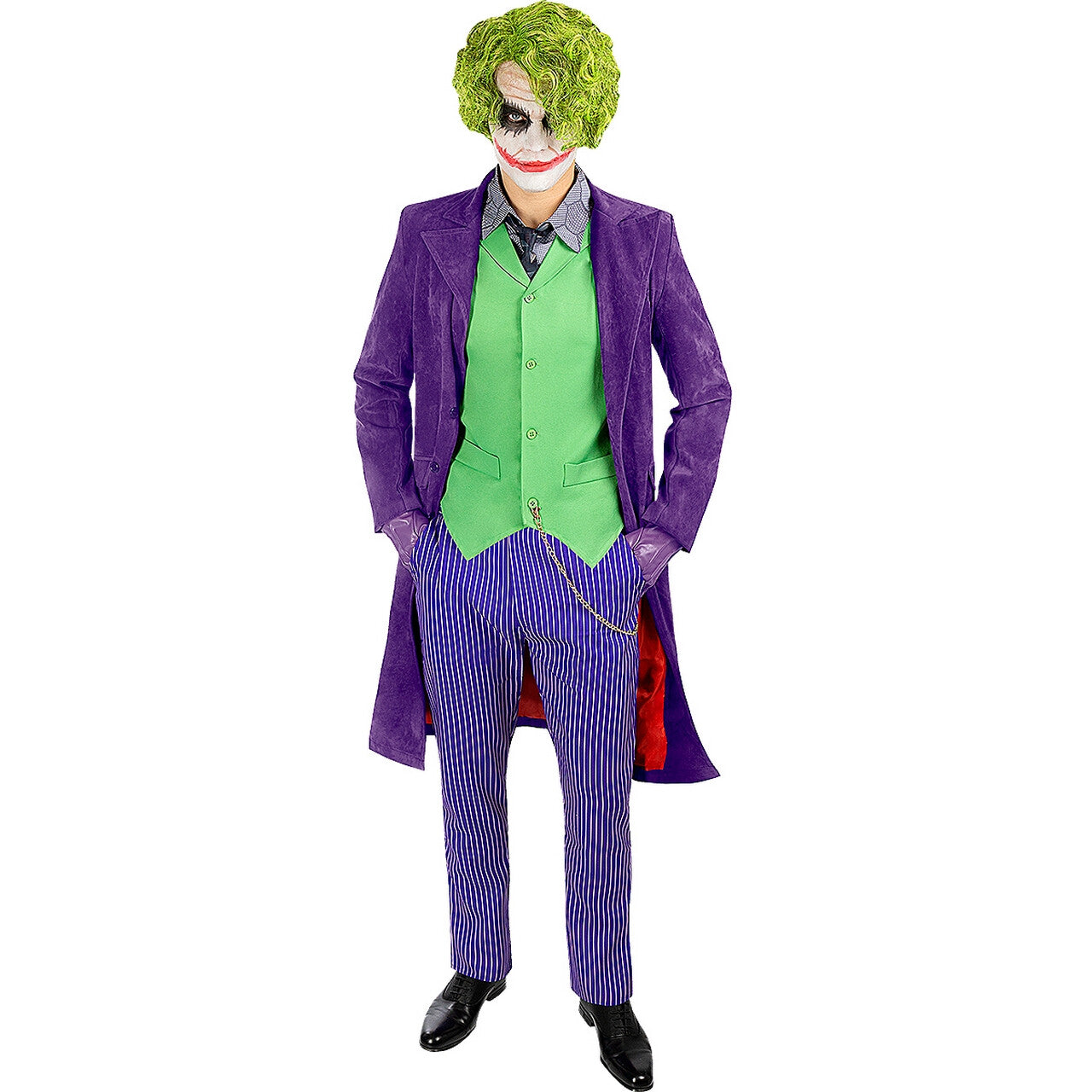 Op deze afbeelding zie je een Kostuums, van het merk Funidelia. Diamond Edition Joker Uit The Dark Knight Man Kostuum