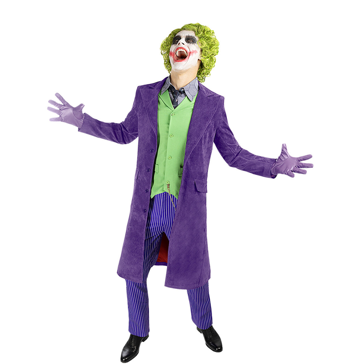 Op deze afbeelding zie je een Kostuums, van het merk Funidelia. Diamond Edition Joker Uit The Dark Knight Man Kostuum