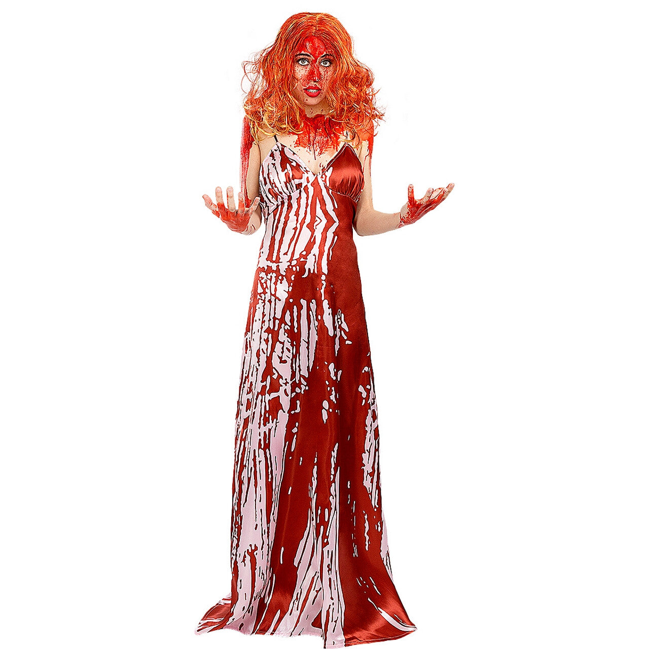 Op deze afbeelding zie je een Kostuums, van het merk Funidelia. Carrie Costume Vrouw Kostuum