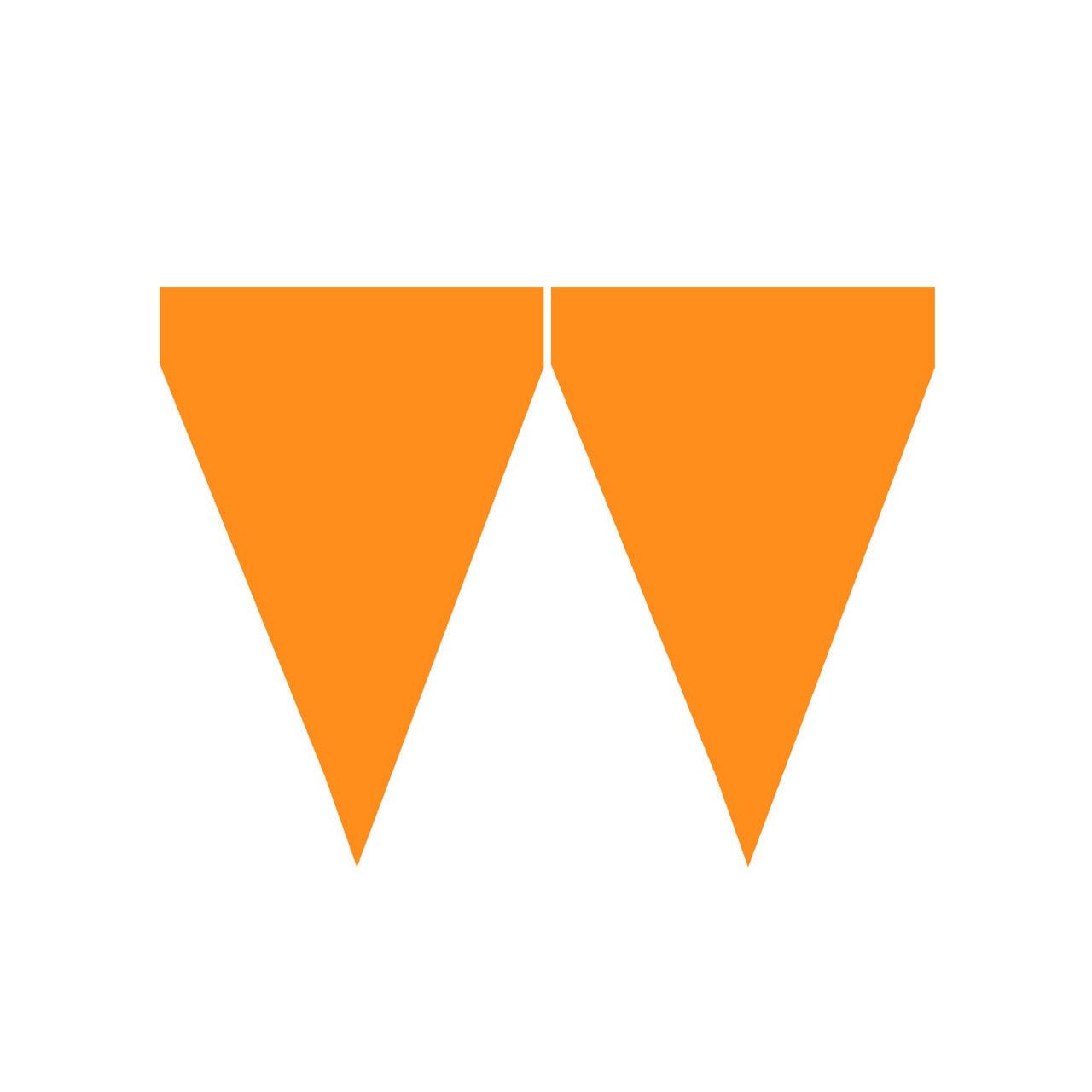 Op deze afbeelding zie je een Decoratie, van het merk Funidelia. Oranje Feest Vlaggetjes 9 Wimpels 3 Meter