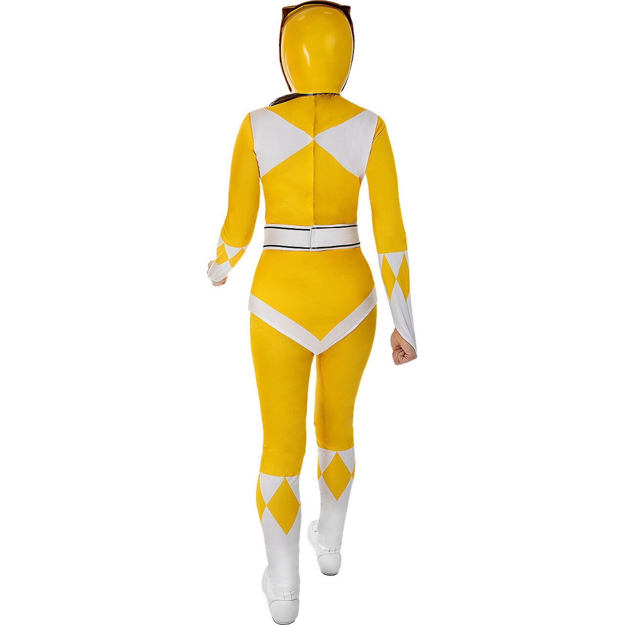Op deze afbeelding zie je een Accessoires, van het merk Funidelia. Sabeltand Gele Power Ranger Helm