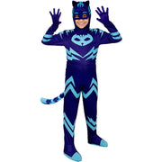Op deze afbeelding zie je een Kostuums, van het merk Funidelia. Deluxe Catboy Pj Masks™ Blauw Kind Kind Kostuum