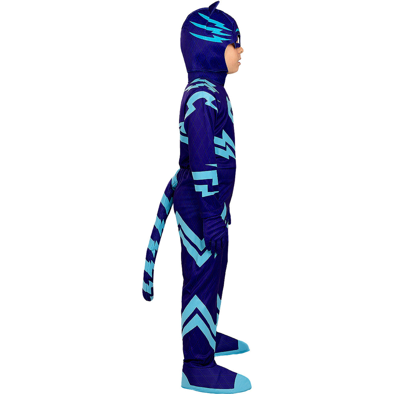 Op deze afbeelding zie je een Kostuums, van het merk Funidelia. Deluxe Catboy Pj Masks™ Blauw Kind Kind Kostuum
