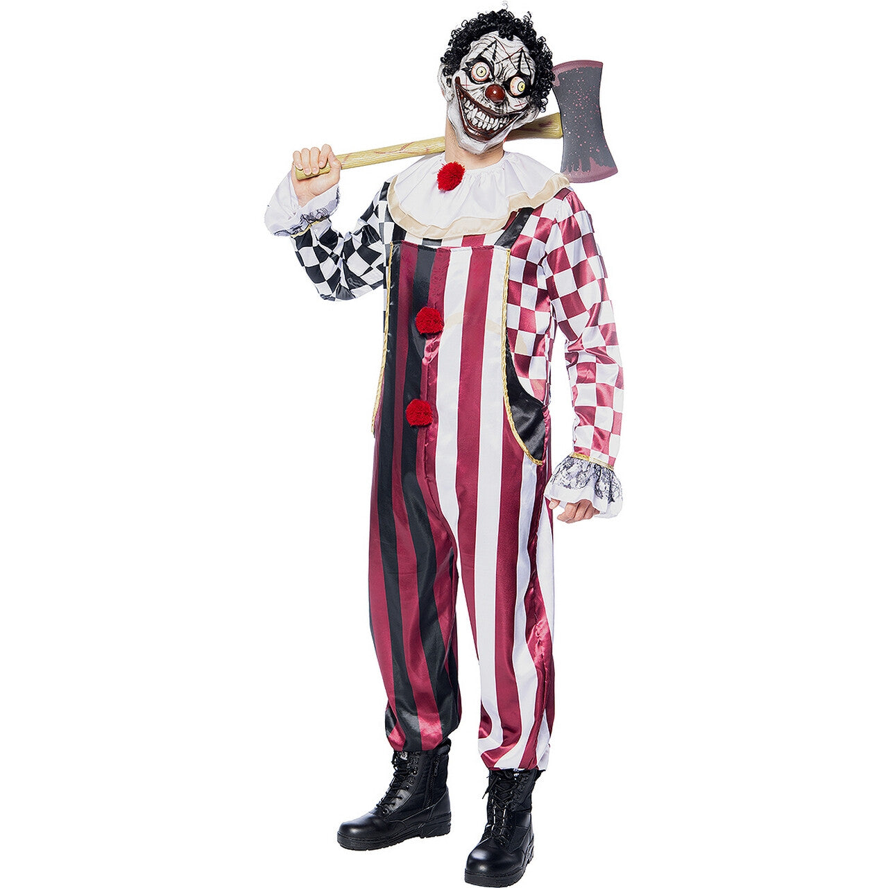 Op deze afbeelding zie je een Kostuums, van het merk Funidelia. Schrikwekkende Enge Clown Pedro Man Kostuum