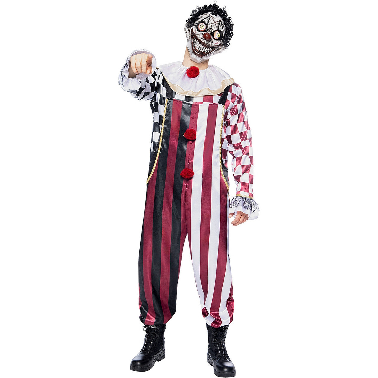 Op deze afbeelding zie je een Kostuums, van het merk Funidelia. Schrikwekkende Enge Clown Pedro Man Kostuum
