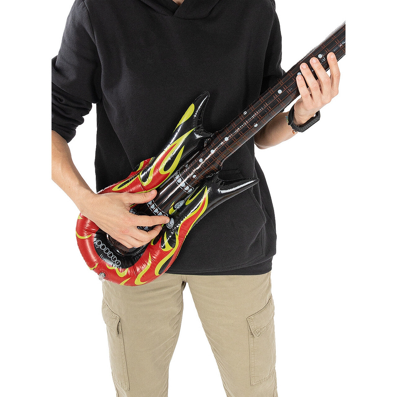 Op deze afbeelding zie je een Accessoires, van het merk Funidelia. Fire Rock Gitaar Opblaasbaar