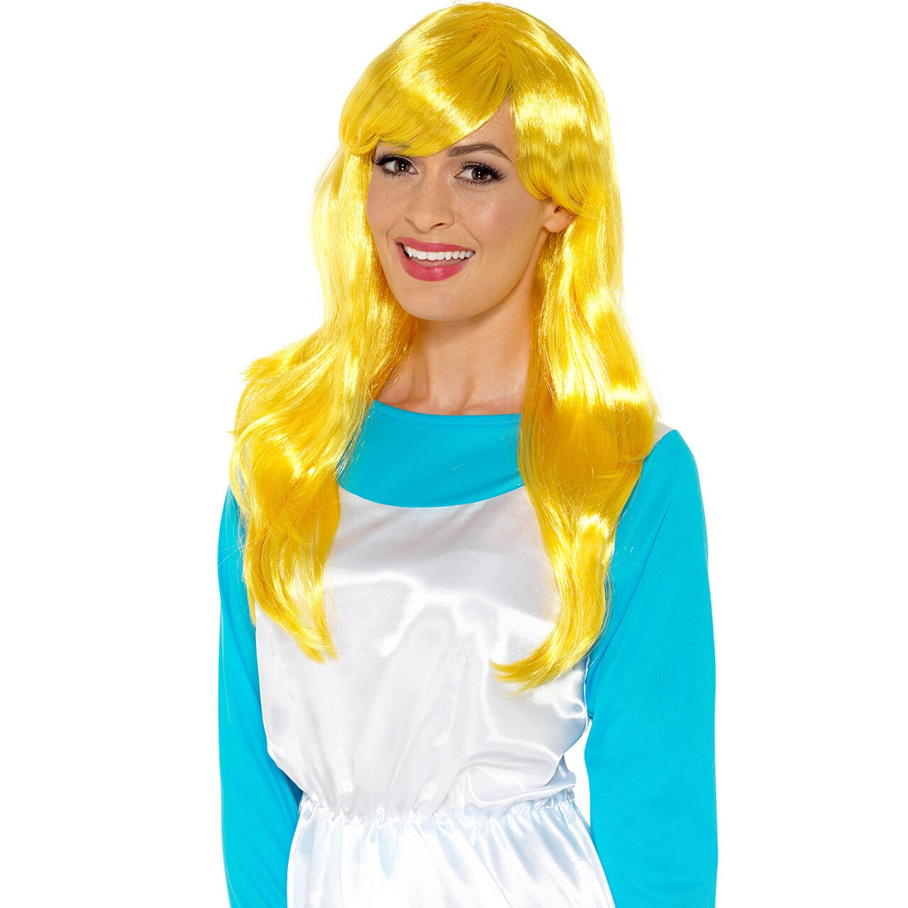 Op deze afbeelding zie je een Accessoires, van het merk Funidelia. Smurfin Fantasy Pruik Geel