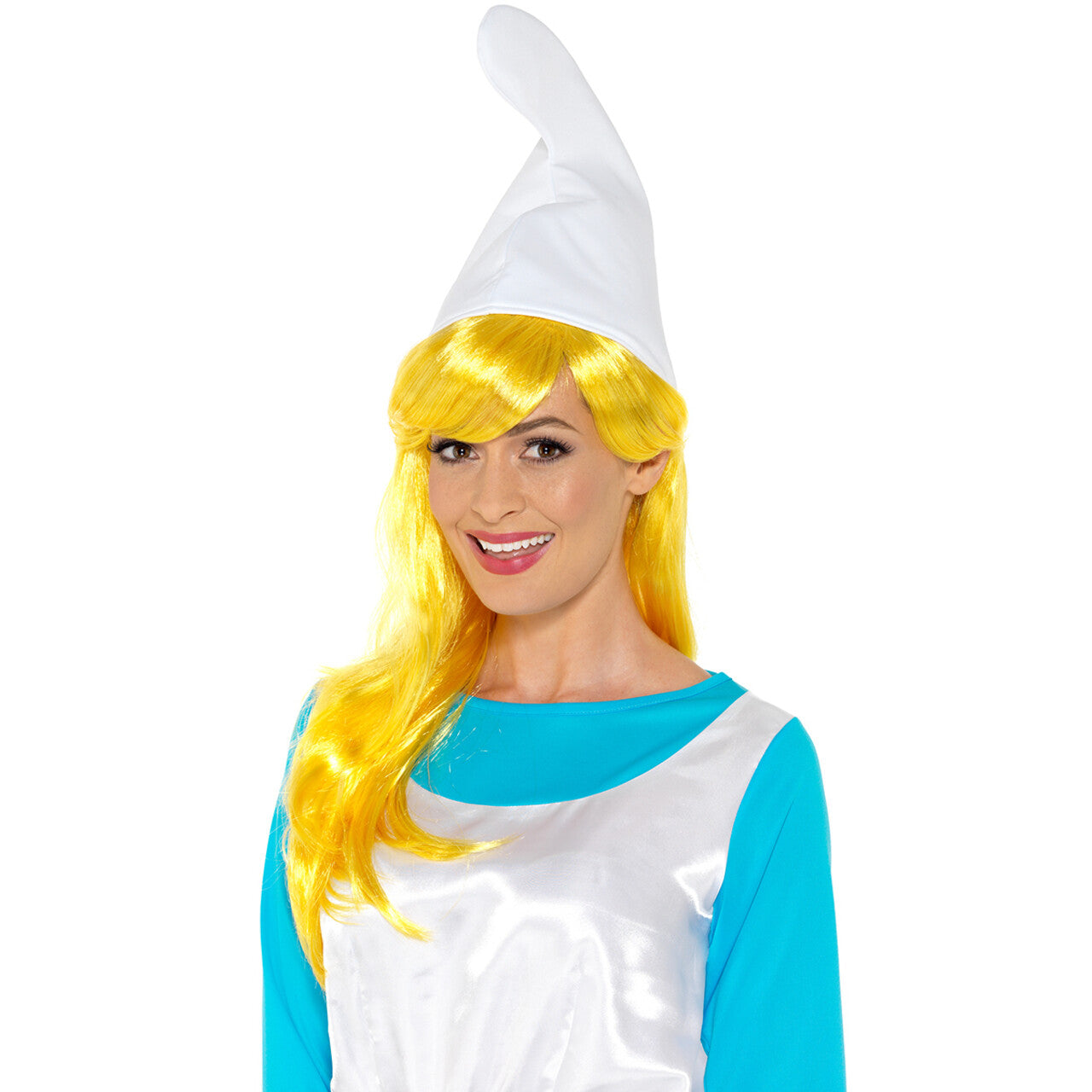 Op deze afbeelding zie je een Accessoires, van het merk Funidelia. Smurfin Fantasy Pruik Geel