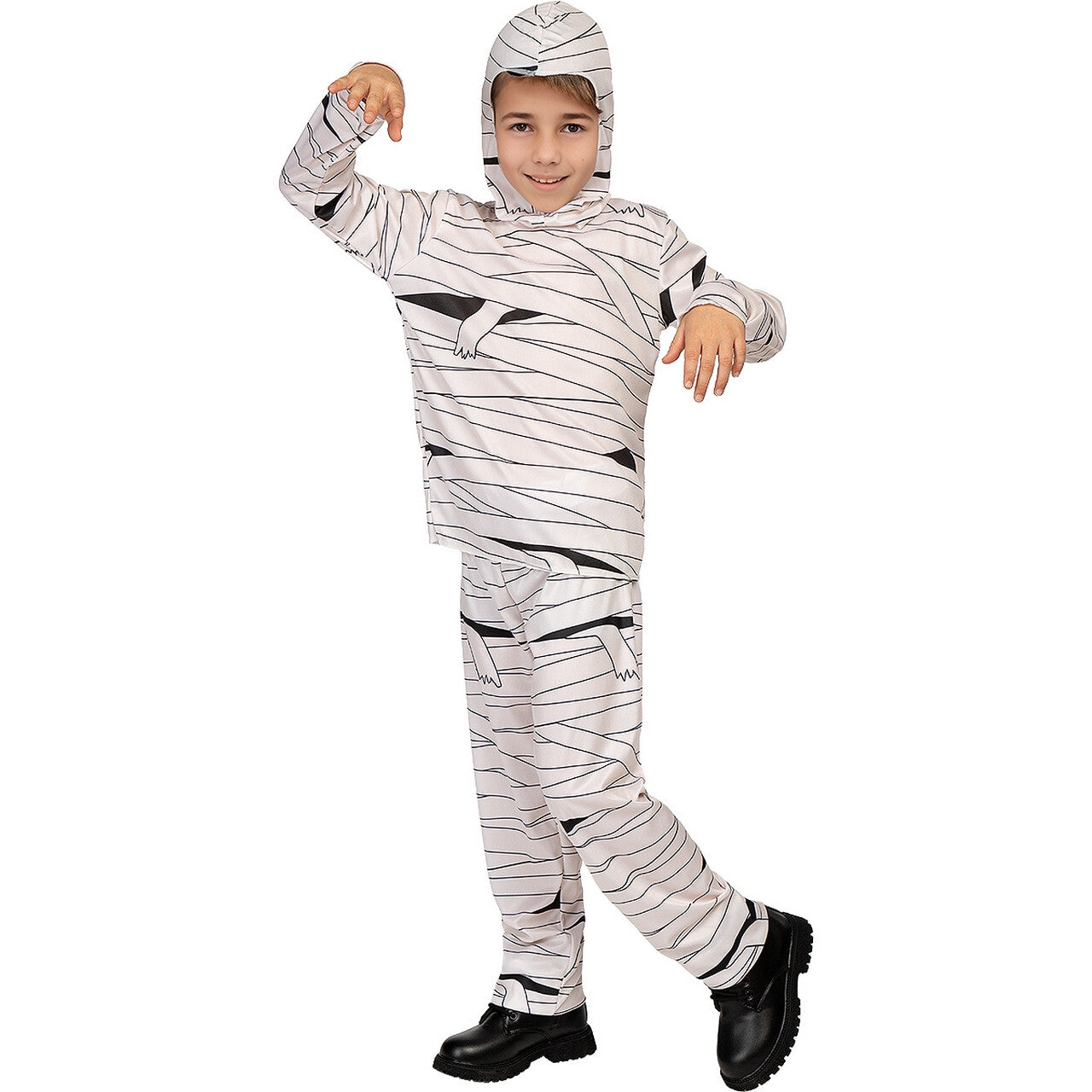 Op deze afbeelding zie je een Kostuums, van het merk Funidelia. Zeer Ingewikkelde Mummie Kind Kostuum