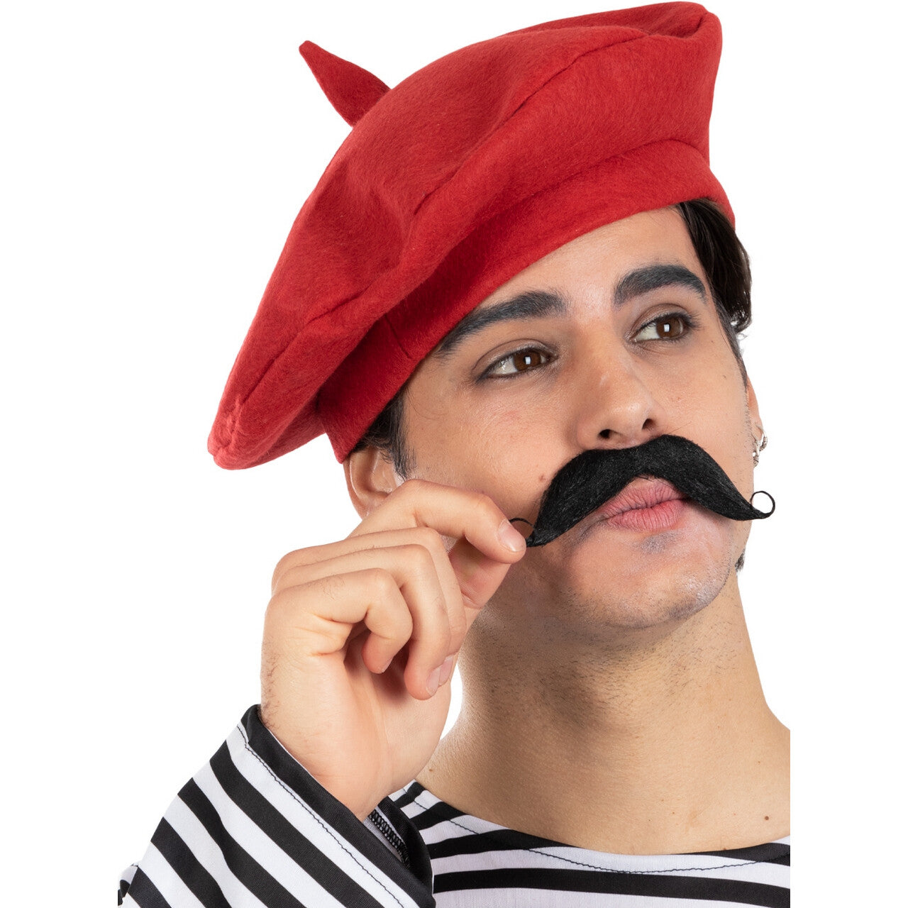 Op deze afbeelding zie je een Accessoires, van het merk Funidelia. Rode Franse Artistieke Baret