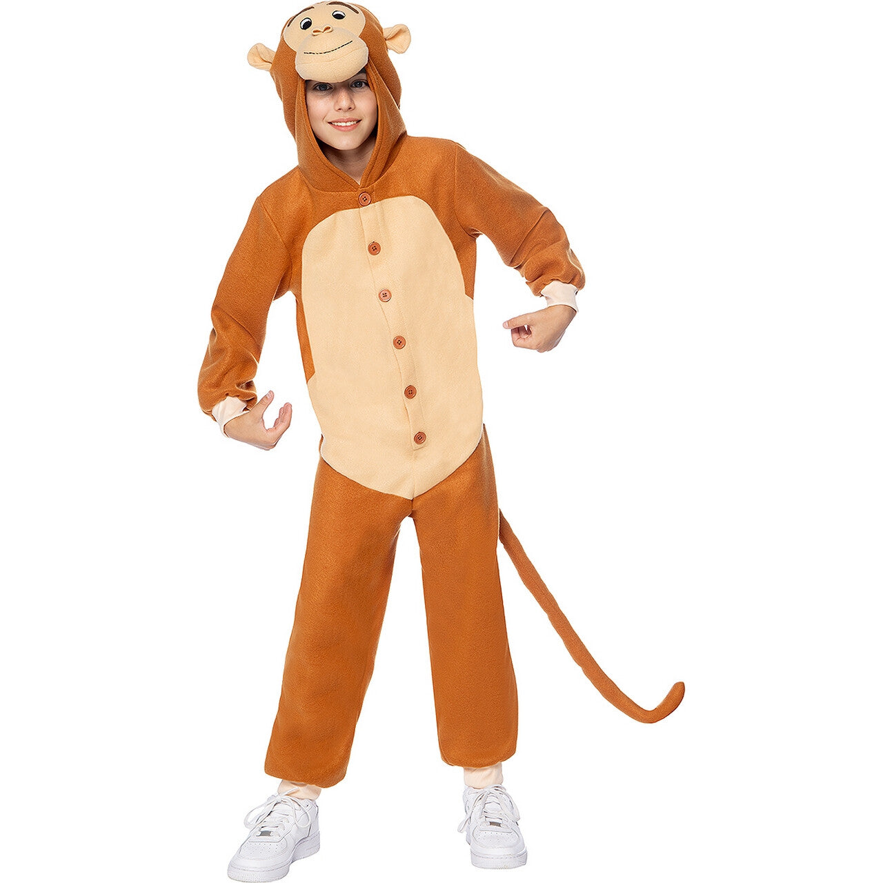 Op deze afbeelding zie je een Kostuums, van het merk Funidelia. Speelse Monkey Business Kind Kostuum