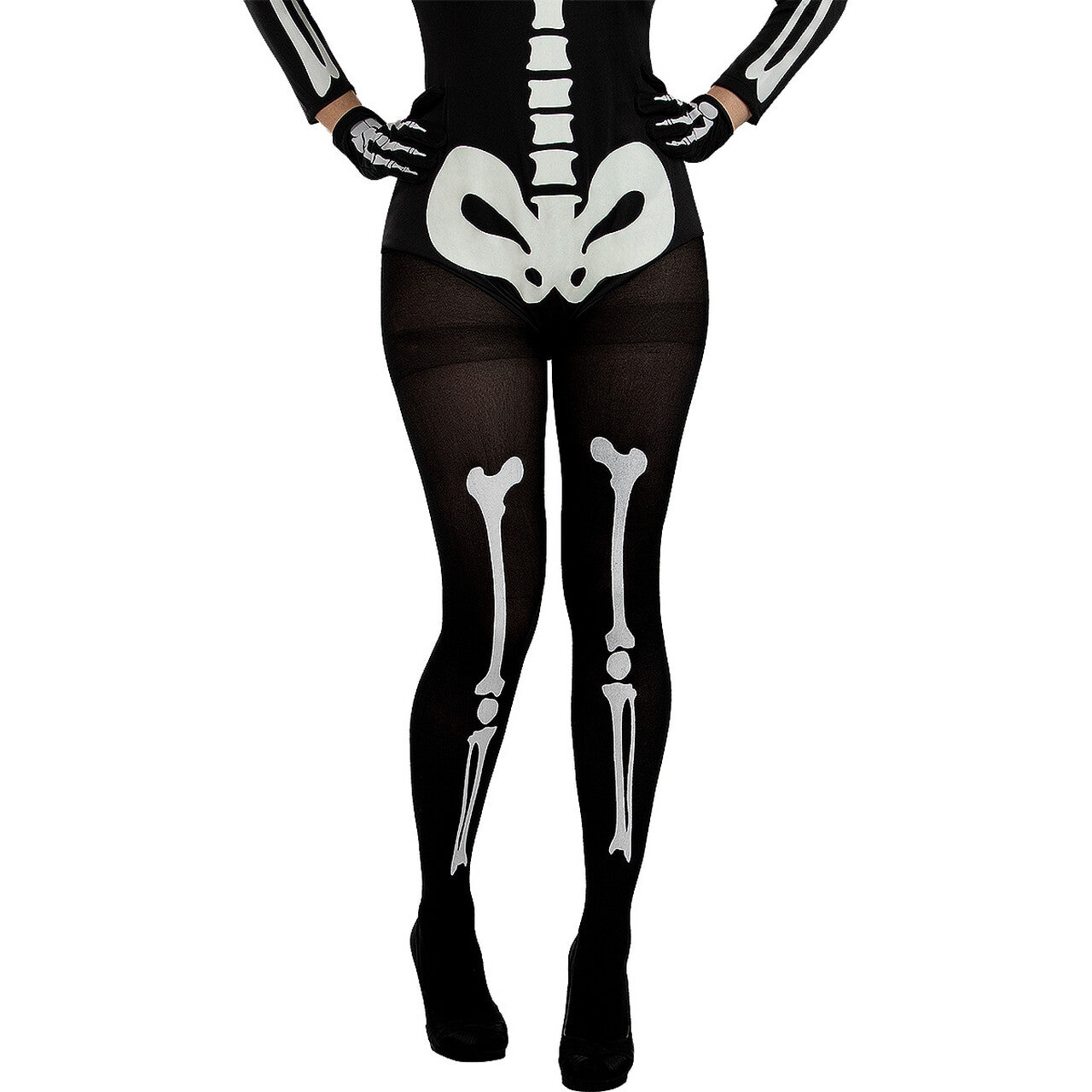 Op deze afbeelding zie je een Accessoires, van het merk Funidelia. Boney Legs Panty Skelet