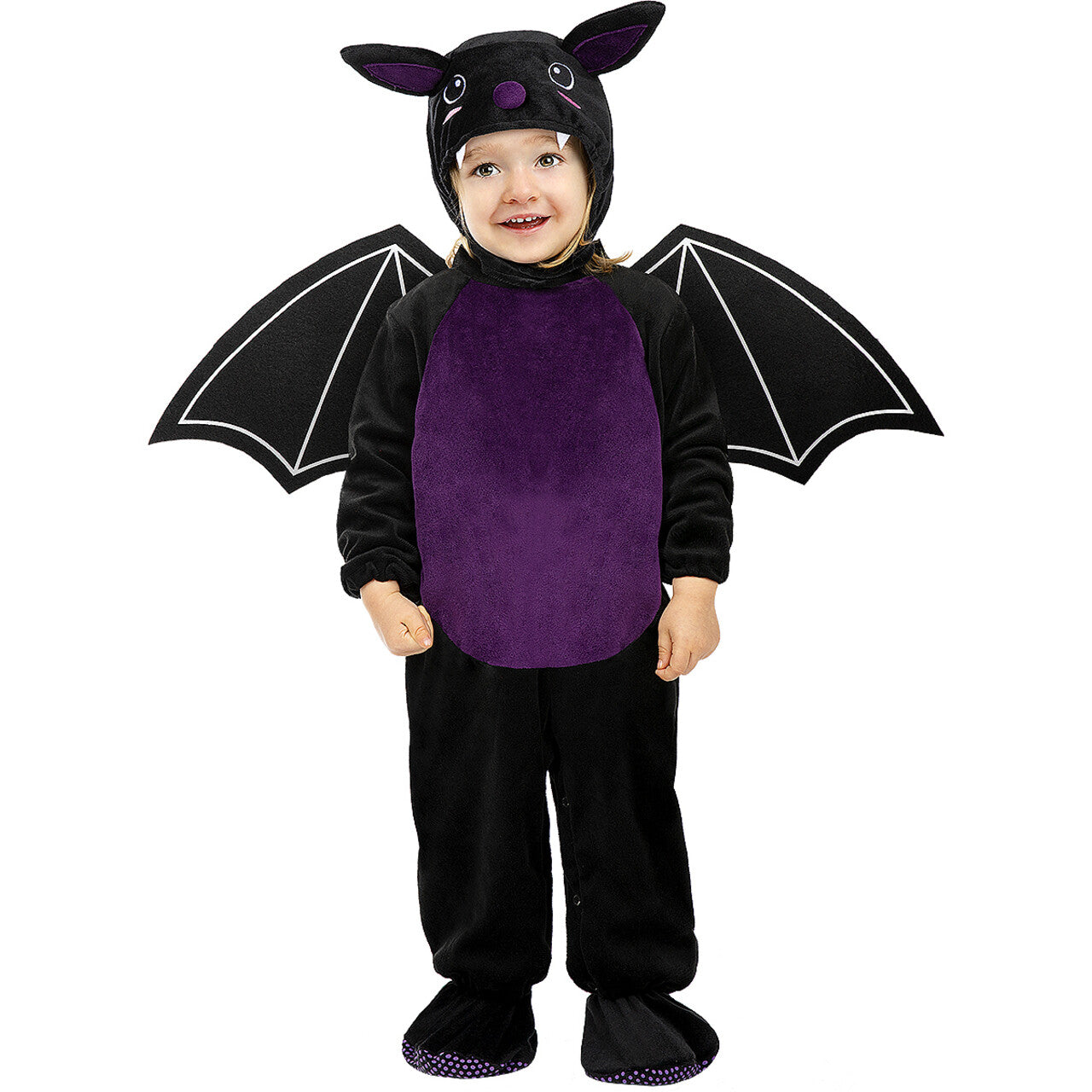 Op deze afbeelding zie je een Kostuums, van het merk Funidelia. Baby Vleermuis Victor Kind Kostuum