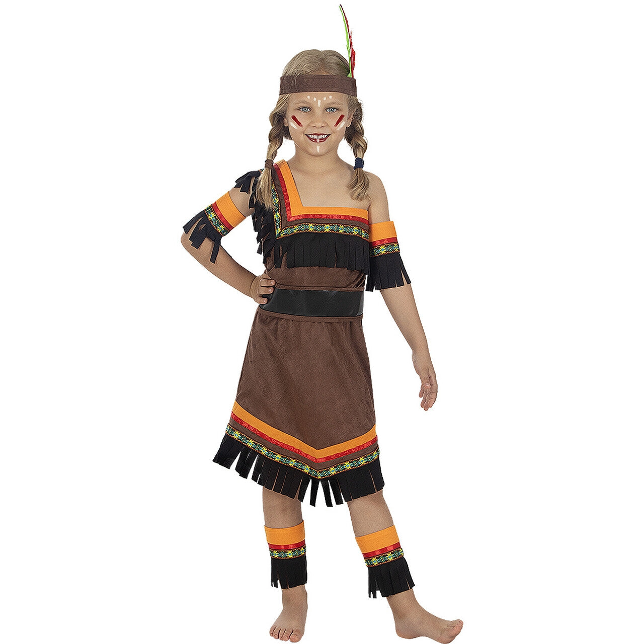 Op deze afbeelding zie je een Kostuums, van het merk Funidelia. Deluxe Indianenmeisje Dappere Kleine Adelaar Kostuum