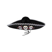 Op deze afbeelding zie je een Accessoires, van het merk Funidelia. Mexicaanse Mariachi Skull Hoed
