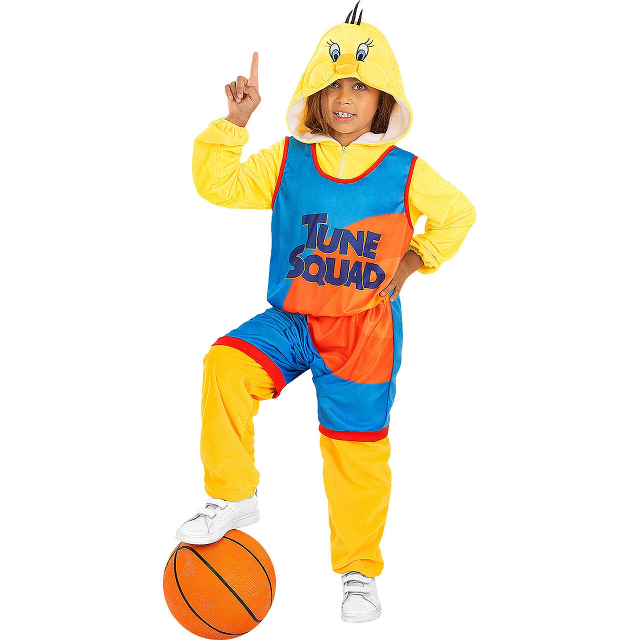 Op deze afbeelding zie je een Kostuums, van het merk Funidelia. Tweety Space Jam Costume For Kids Looney Tunes Kind Kostuum
