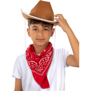 Op deze afbeelding zie je een Accessoires, van het merk Funidelia. Bruine Stoere Cowboyhoed Billy The Kid Kind