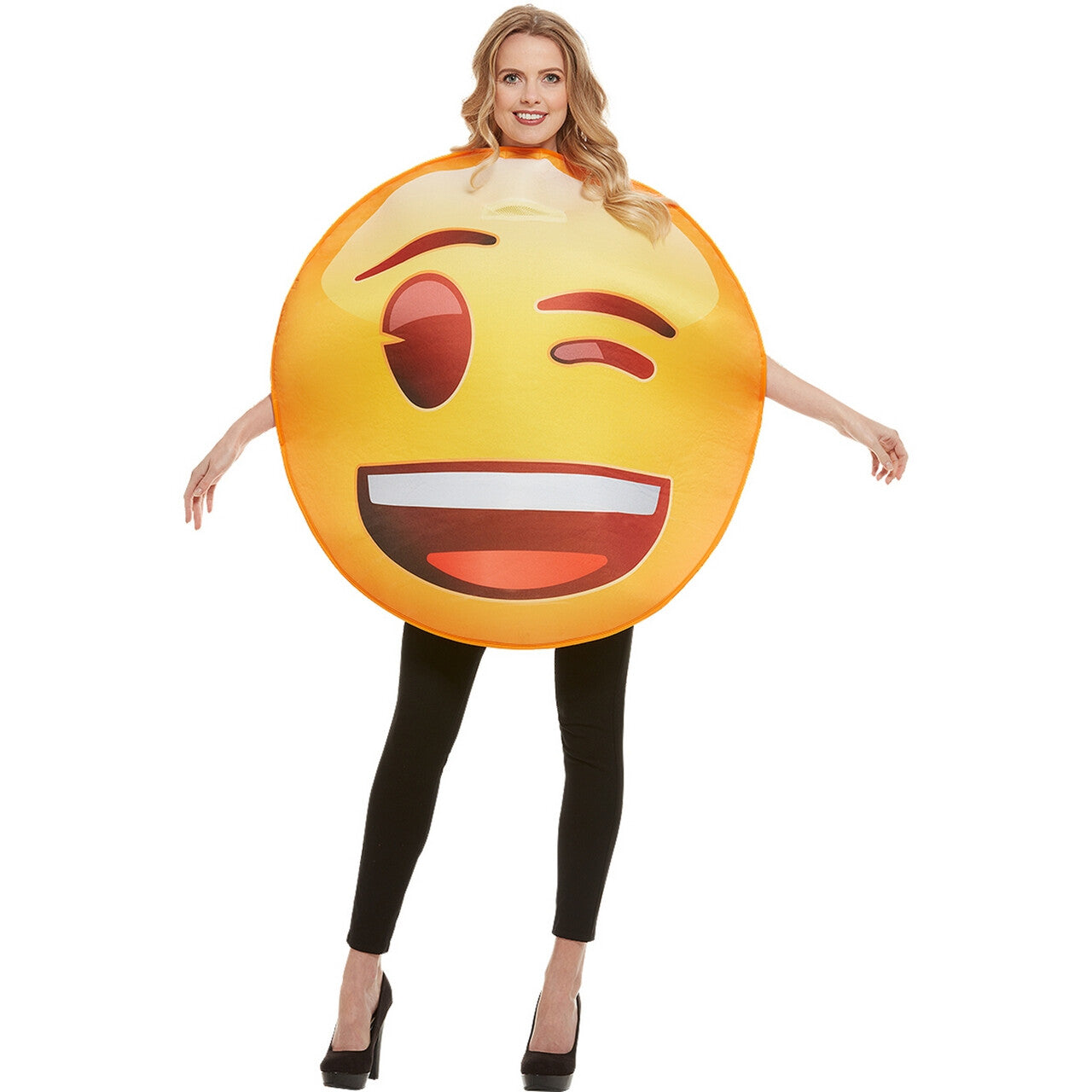 Op deze afbeelding zie je een Kostuums, van het merk Funidelia. Vet Knipoog Emoji Kostuum