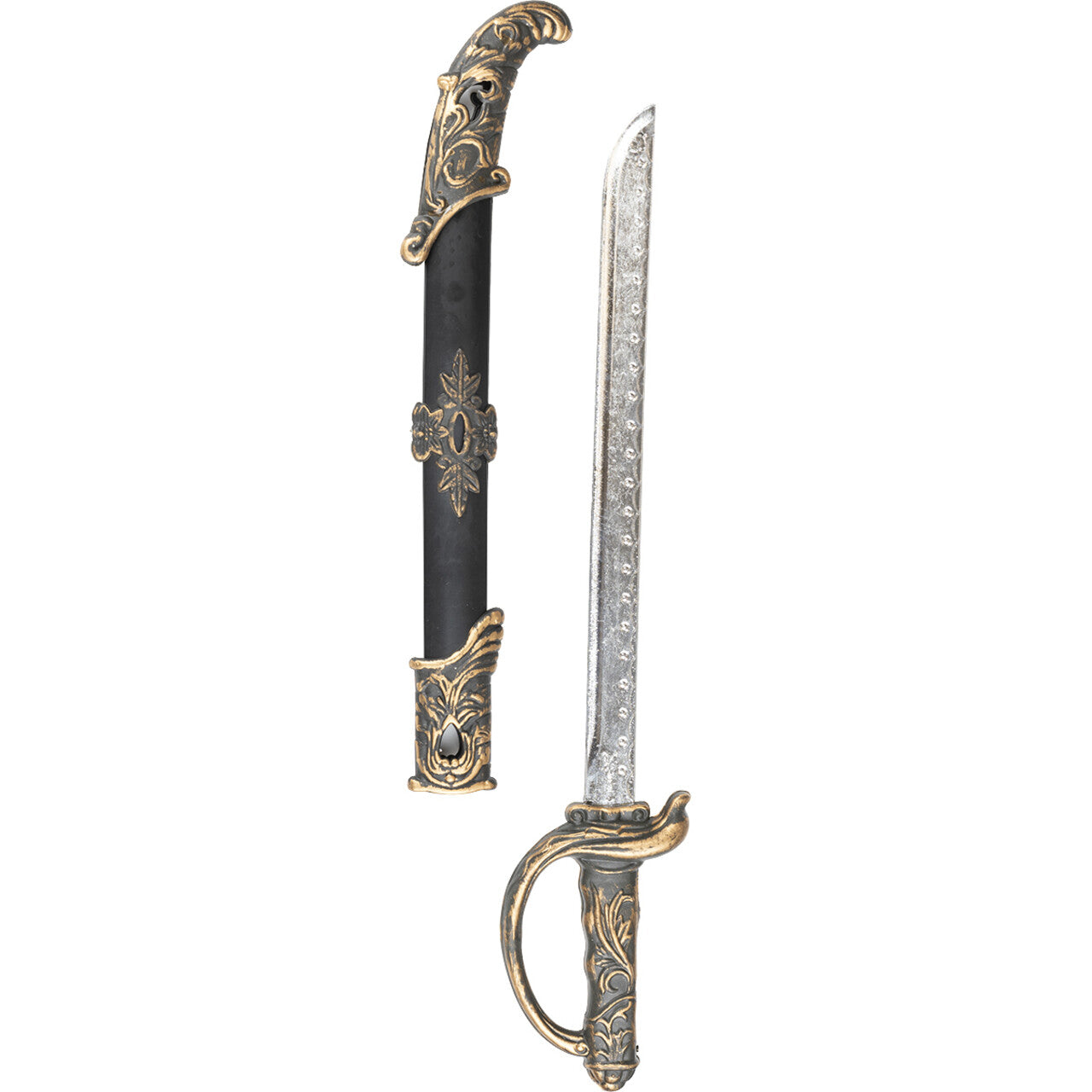 Op deze afbeelding zie je een Accessoires, van het merk Funidelia. Versierd Piraten Zwaard Met Schede 52 Centimeter