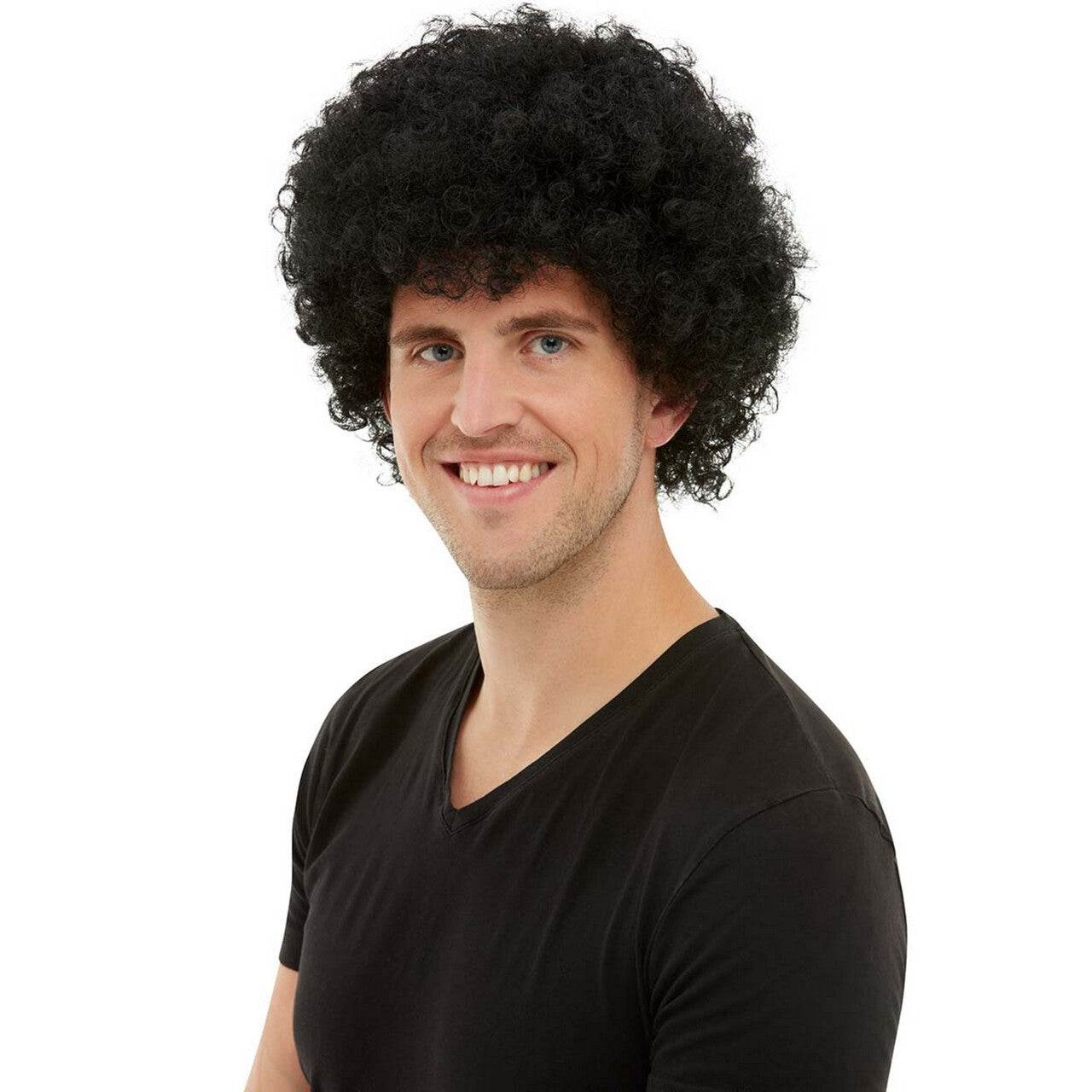 Op deze afbeelding zie je een Accessoires, van het merk Funidelia. Krullenpruik Jaren 70 Motown