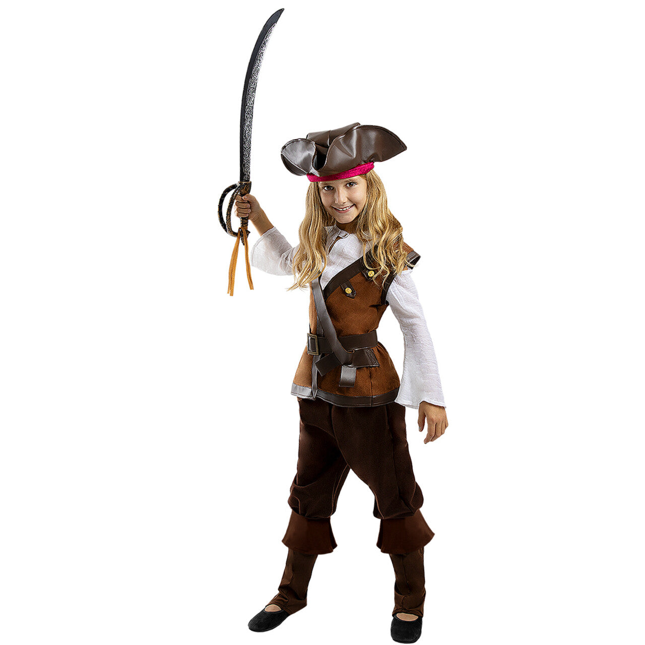 Op deze afbeelding zie je een Kostuums, van het merk Funidelia. Piratenmeisje Uit Het Caraibische Zeegebied Jaqueline Perrow Kostuum