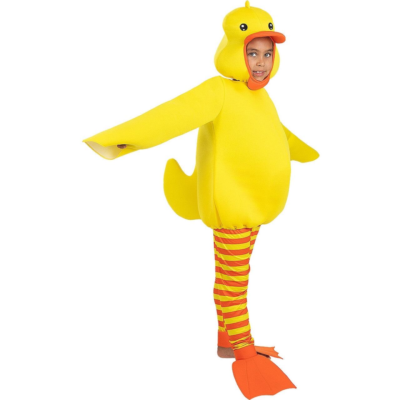 Op deze afbeelding zie je een Kostuums, van het merk Funidelia. Geel Rubber Duckie Kind Kostuum