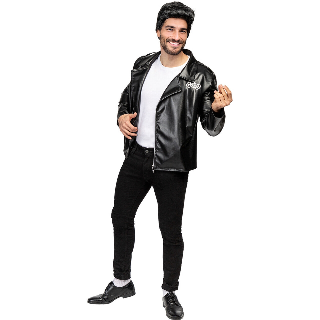 Op deze afbeelding zie je een Kostuums, van het merk Funidelia. Stoere Grease T-Birds Jas Man