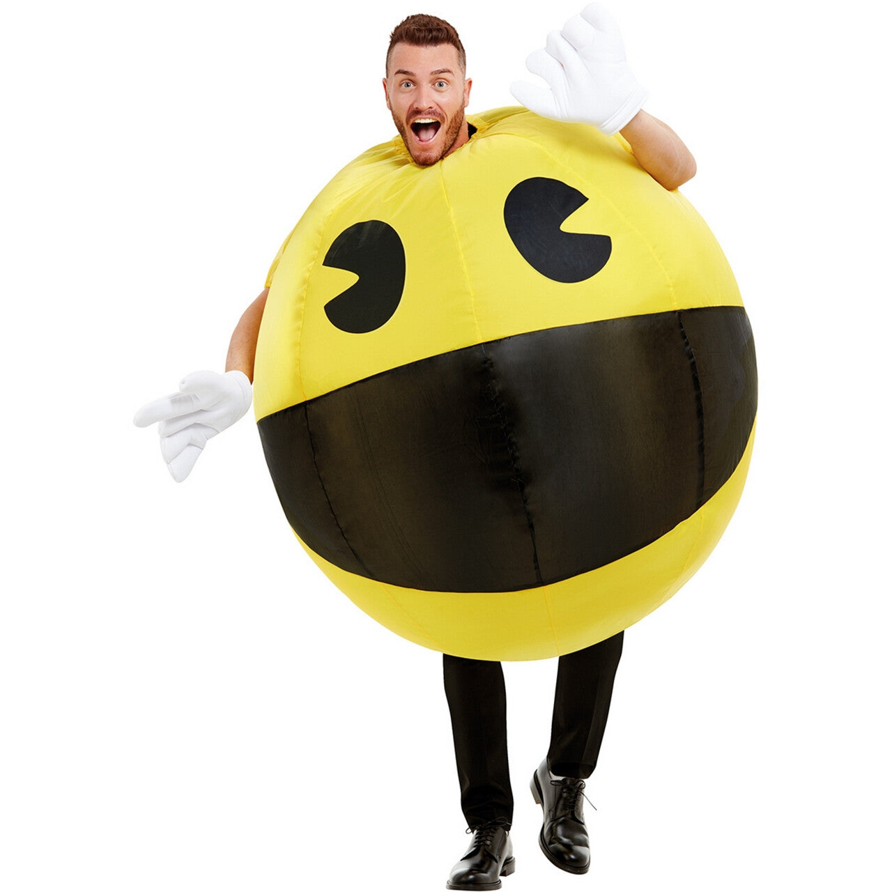 Op deze afbeelding zie je een Kostuums, van het merk Funidelia. Opblaasbare Pacman Kostuum