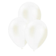 Op deze afbeelding zie je een Decoratie, van het merk Funidelia. Latex Ballonnen Metallic Wit 10 Stuks