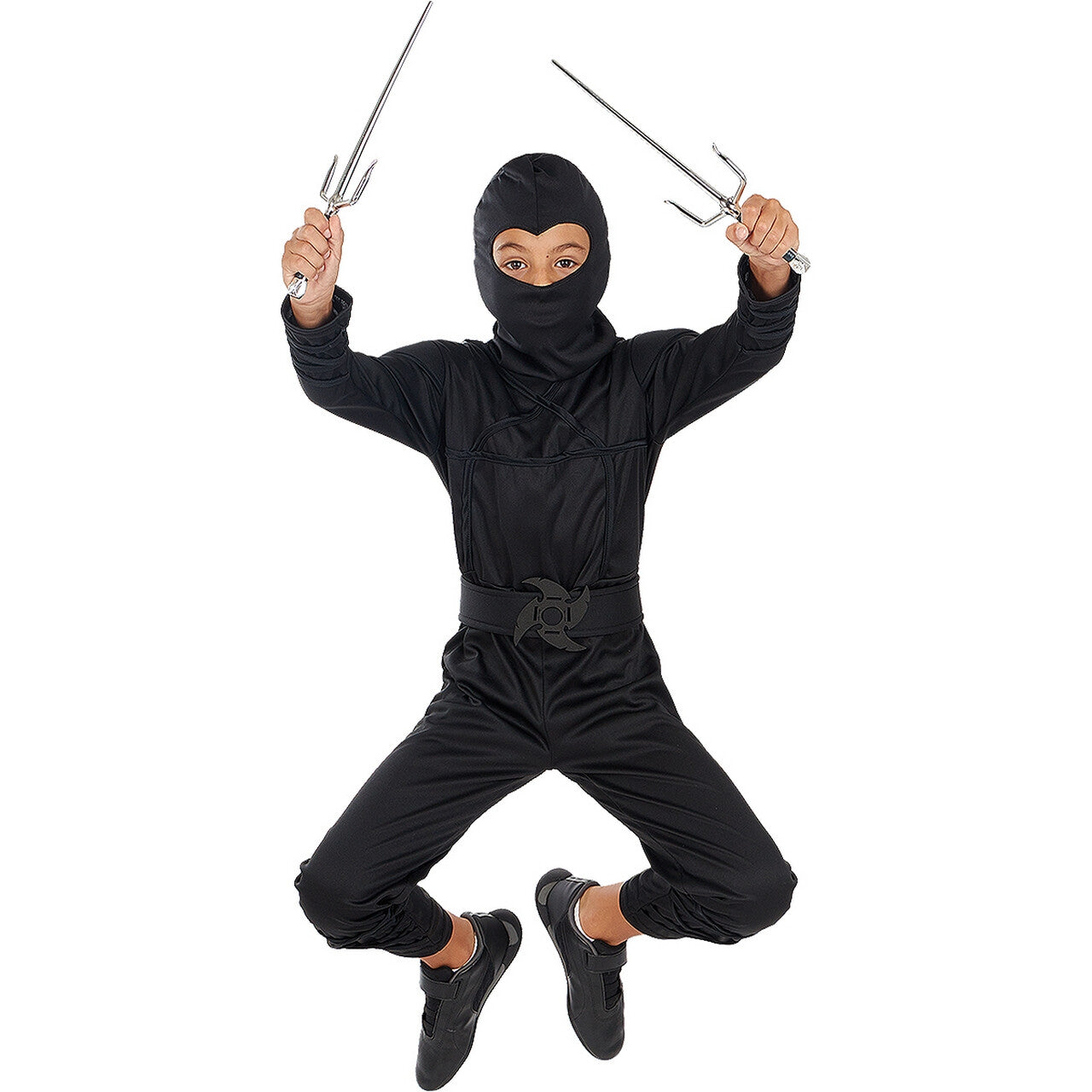 Op deze afbeelding zie je een Kostuums, van het merk Funidelia. Schaduw In De Schemering Ninja Kind Kostuum