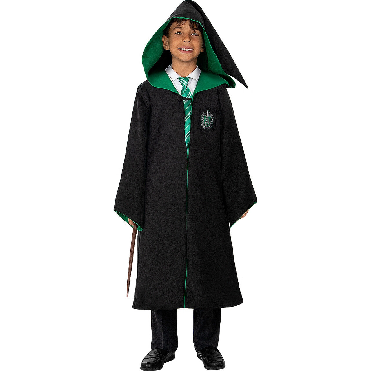 Op deze afbeelding zie je een Kostuums, van het merk Funidelia. Harry Potter Slytherin Gewaad Diamond Edition Kind Kind Kostuum
