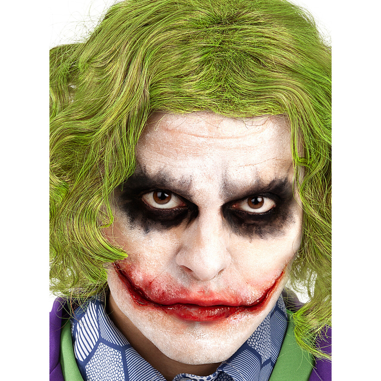 Op deze afbeelding zie je een Accessoires, van het merk Funidelia. Joker Make Up Set Met Littekens En Haarverf