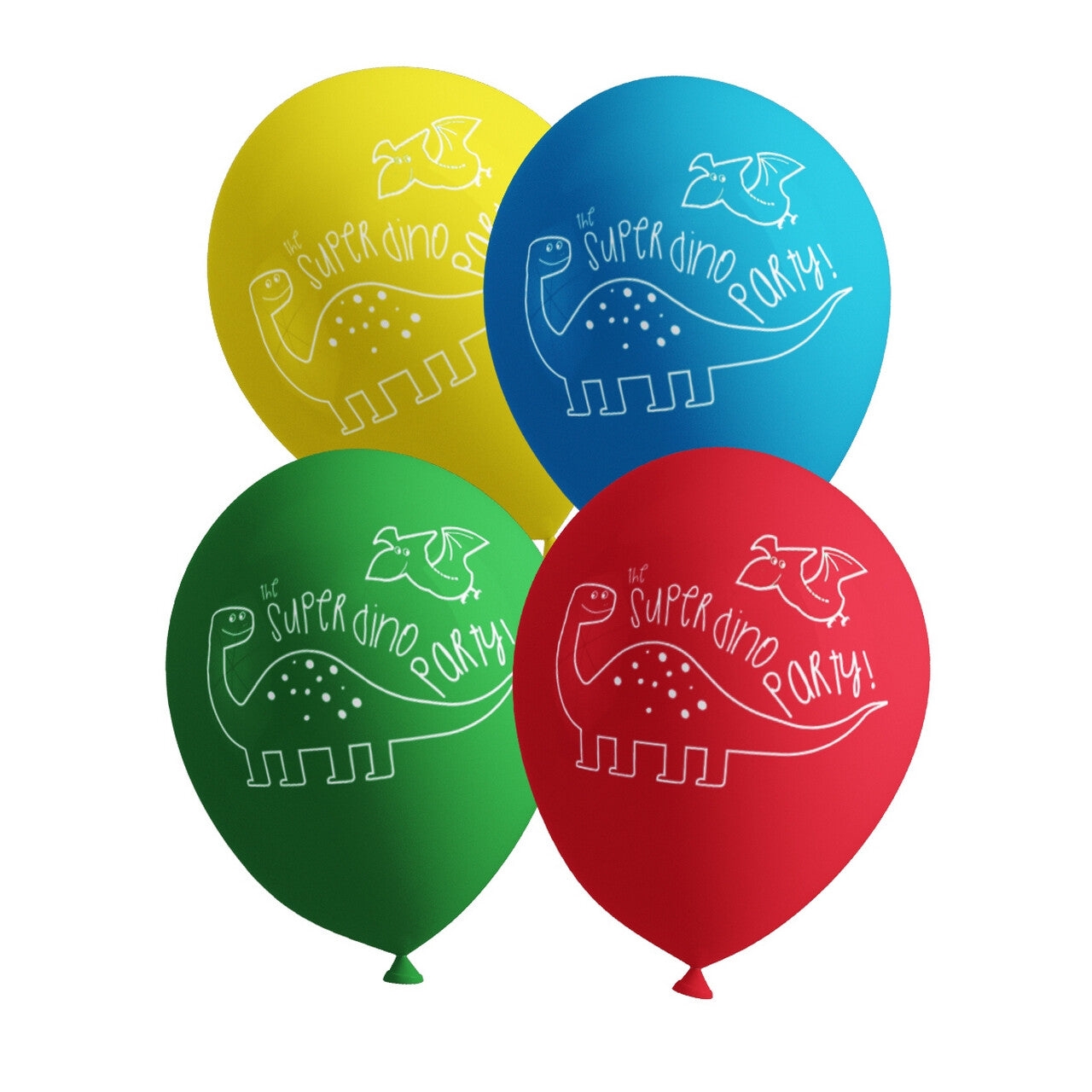 Op deze afbeelding zie je een Decoratie, van het merk Funidelia. Latex Ballonnen Super Dino Party 8 Stuks