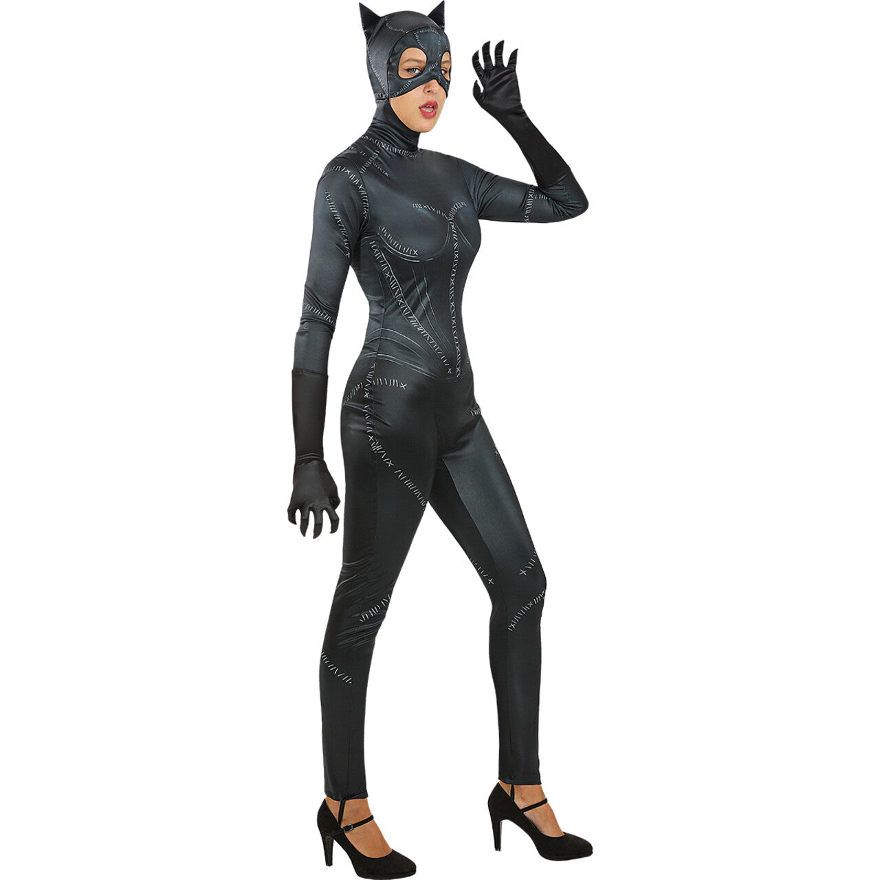 Op deze afbeelding zie je een Kostuums, van het merk Funidelia. Ultra Sexy Klassieke Catwoman Vrouw Kostuum