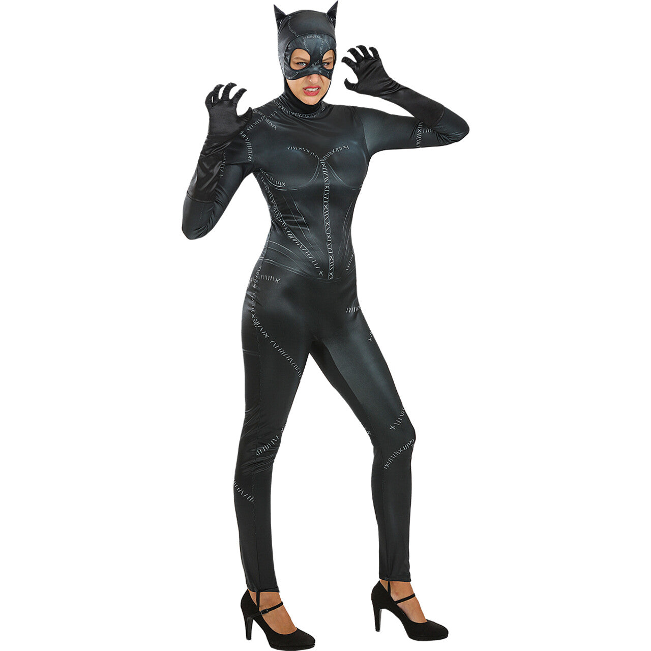 Op deze afbeelding zie je een Kostuums, van het merk Funidelia. Ultra Sexy Klassieke Catwoman Vrouw Kostuum
