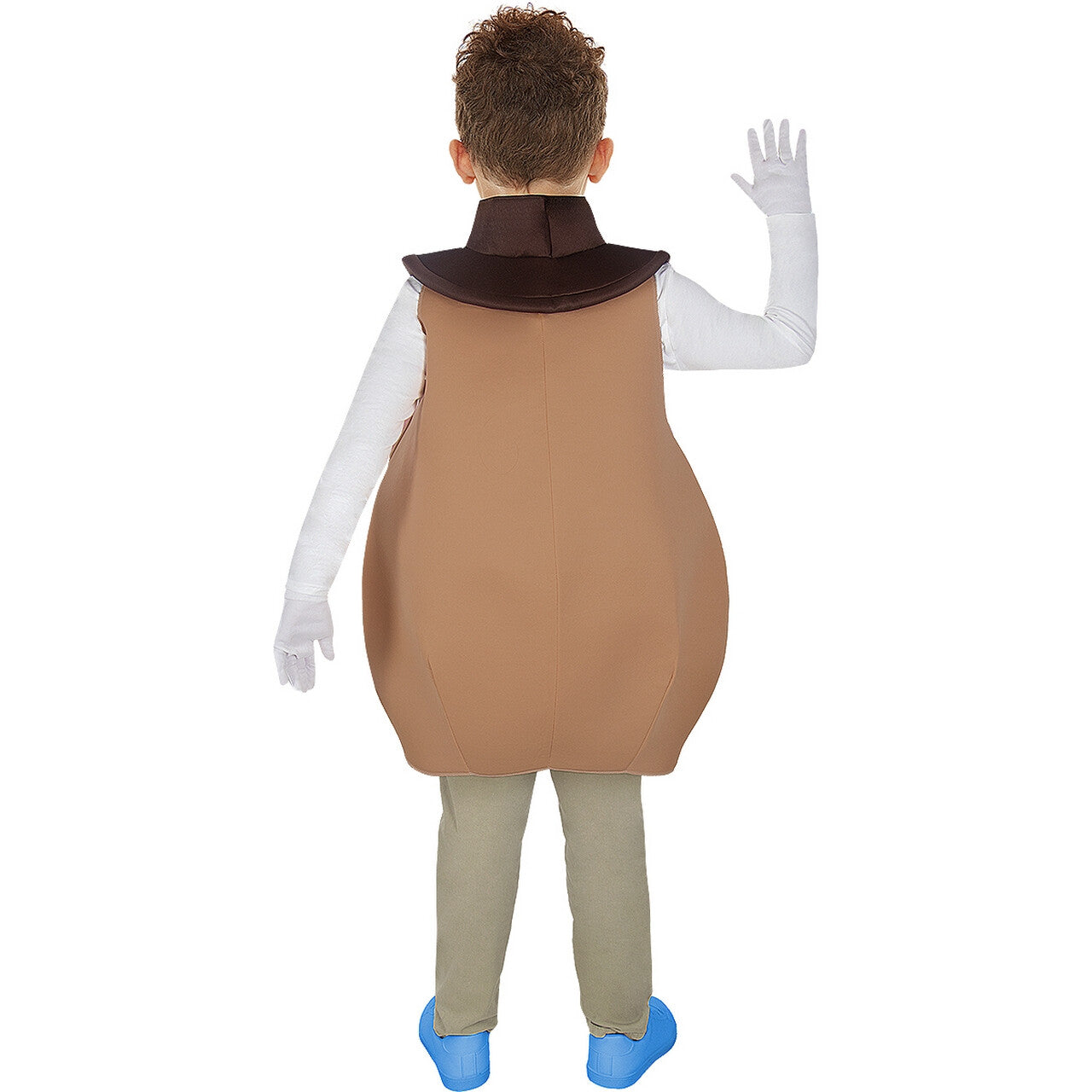 Op deze afbeelding zie je een Kostuums, van het merk Funidelia. Meneer Of Mevrouw Krieltjes Hoofd Kind Kostuum