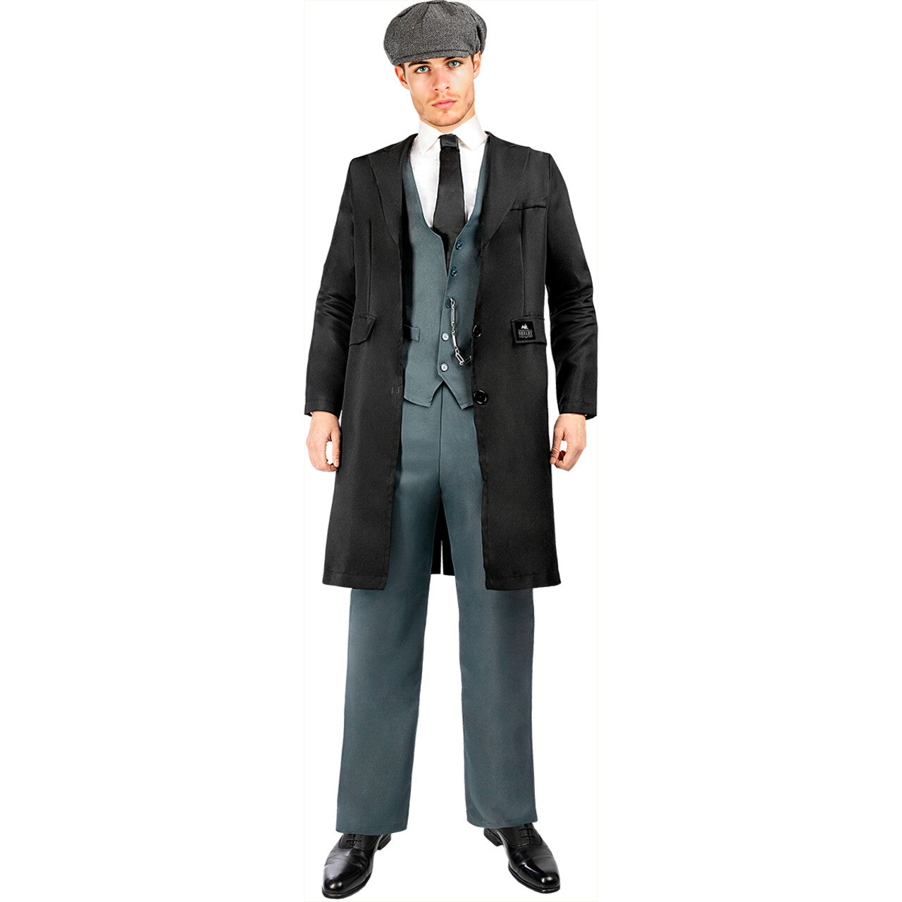 Op deze afbeelding zie je een Kostuums, van het merk Funidelia. Roaring Twenties Tommy Shelby Peaky Blinders Man Kostuum