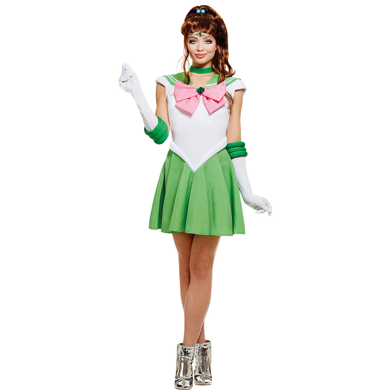 Op deze afbeelding zie je een Accessoires, van het merk Funidelia. Jupiter Sailor Moon Bruin Ponytail Pruik