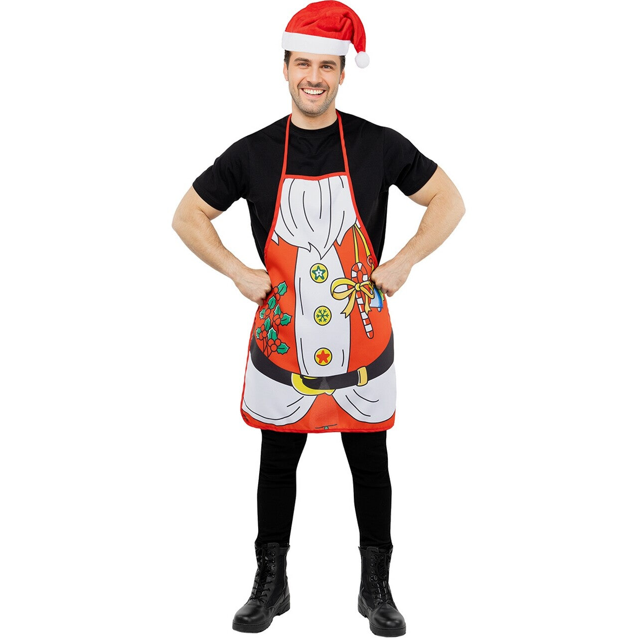 Op deze afbeelding zie je een Kostuums, van het merk Funidelia. Christmas Santa Claus Apron