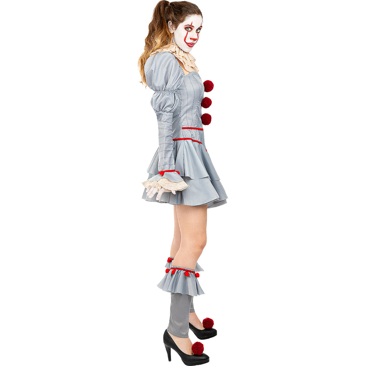 Op deze afbeelding zie je een Kostuums, van het merk Funidelia. Pennywise It Deel Twee Vrouw Kostuum