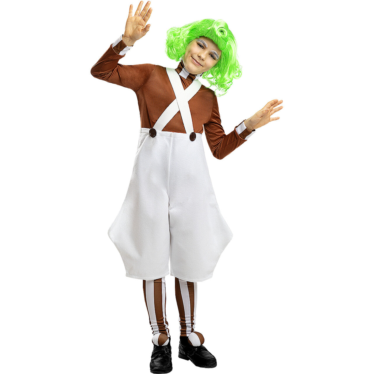 Op deze afbeelding zie je een Kostuums, van het merk Funidelia. Oompa Loompa Medewerkers Uit De Chocolade Fabriek Jongen Kostuum
