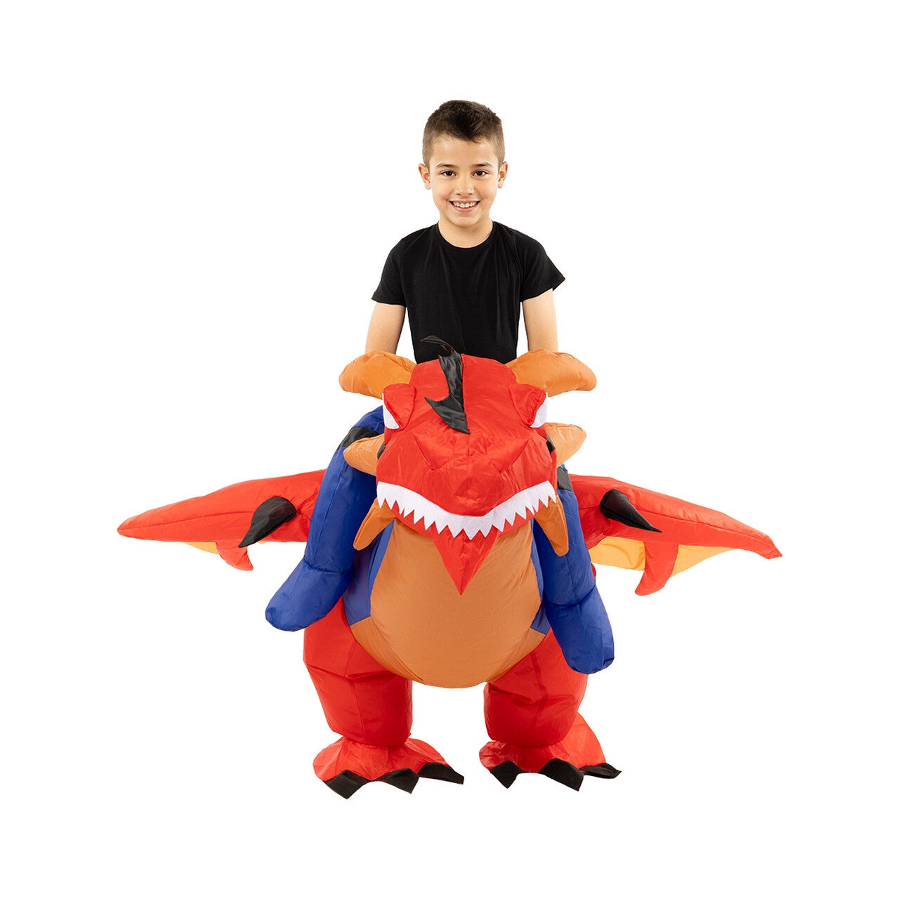 Op deze afbeelding zie je een Kostuums, van het merk Funidelia. Inflatable Dragon Costume On Shoulders For Kids Kind Kostuum