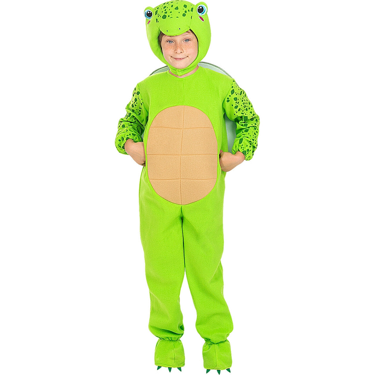 Op deze afbeelding zie je een Kostuums, van het merk Funidelia. Groene Schildpad Onesie Kind Kostuum