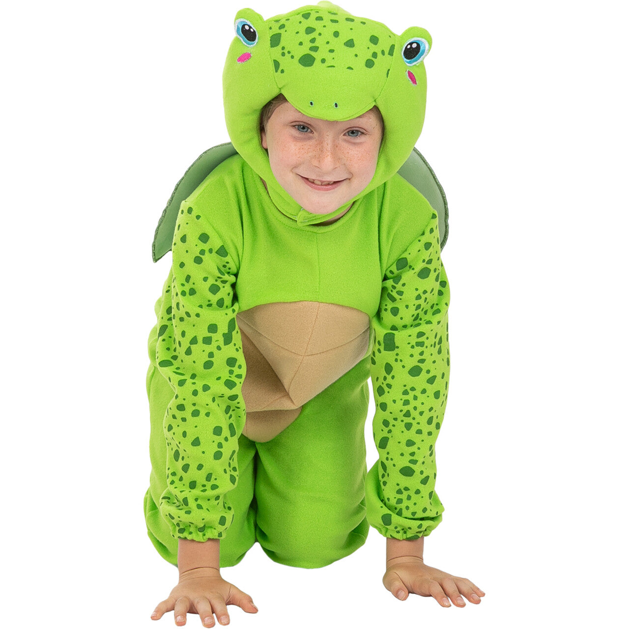 Op deze afbeelding zie je een Kostuums, van het merk Funidelia. Groene Schildpad Onesie Kind Kostuum