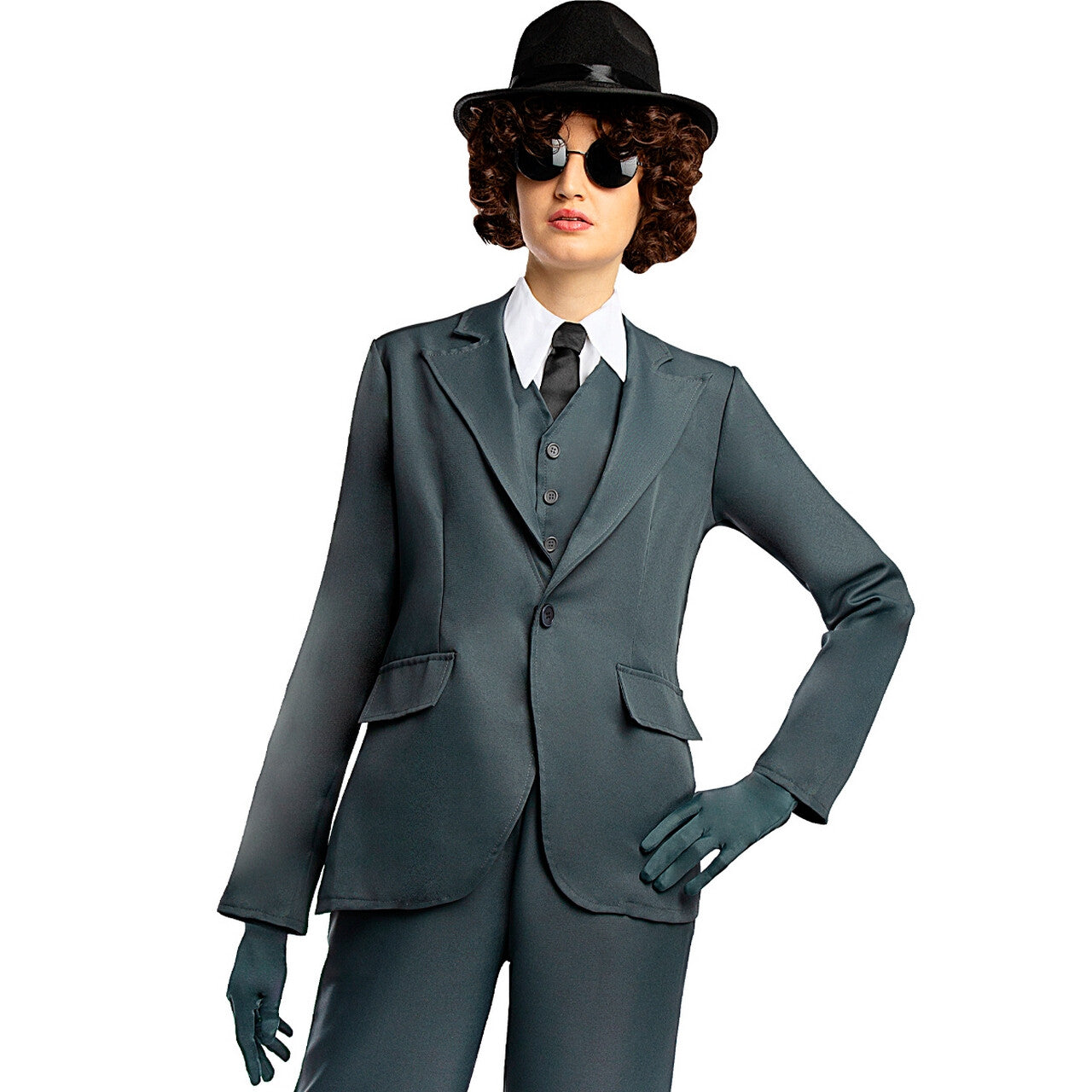 Op deze afbeelding zie je een Accessoires, van het merk Funidelia. Polly Gray Accessoire Set Jaren 20 Peaky Blinders