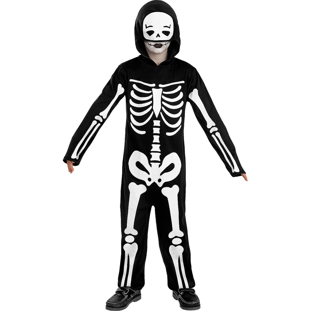 Op deze afbeelding zie je een Kostuums, van het merk Funidelia. Wandelend Skelet Onesie Jongen Kostuum