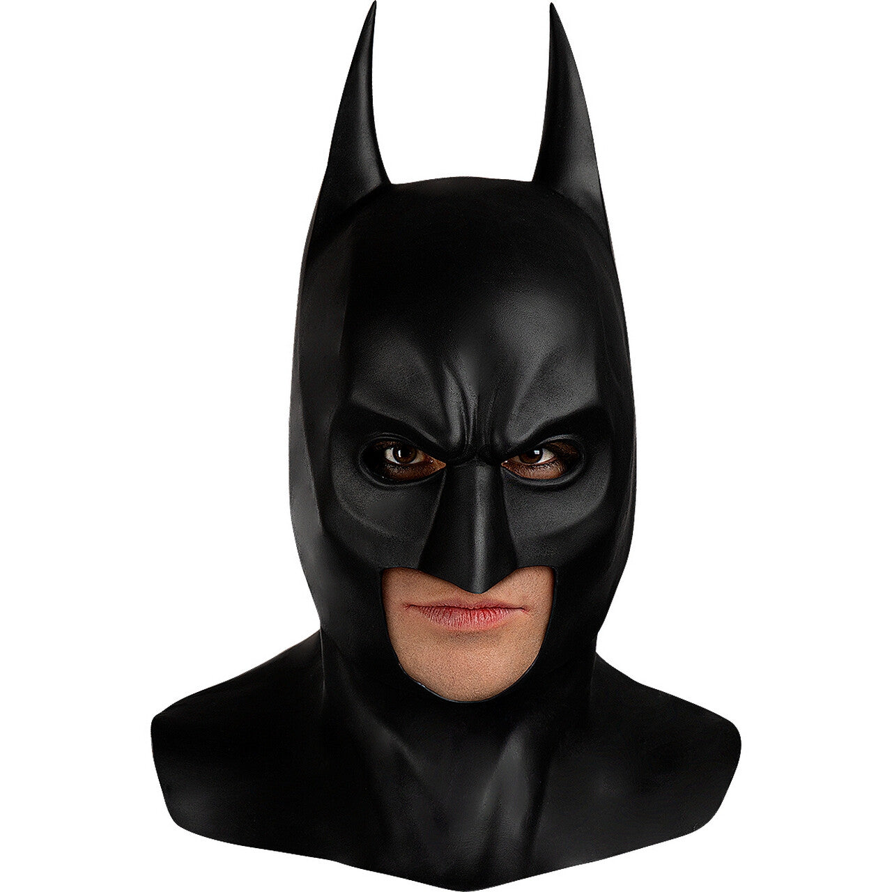 Op deze afbeelding zie je een Accessoires, van het merk Funidelia. Luxe Latex Batman Mask The Dark Knight