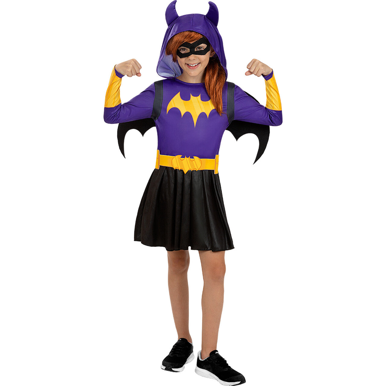 Op deze afbeelding zie je een Kostuums, van het merk Funidelia. Schrik Van Elke Schurk Batgirl Meisje Kostuum