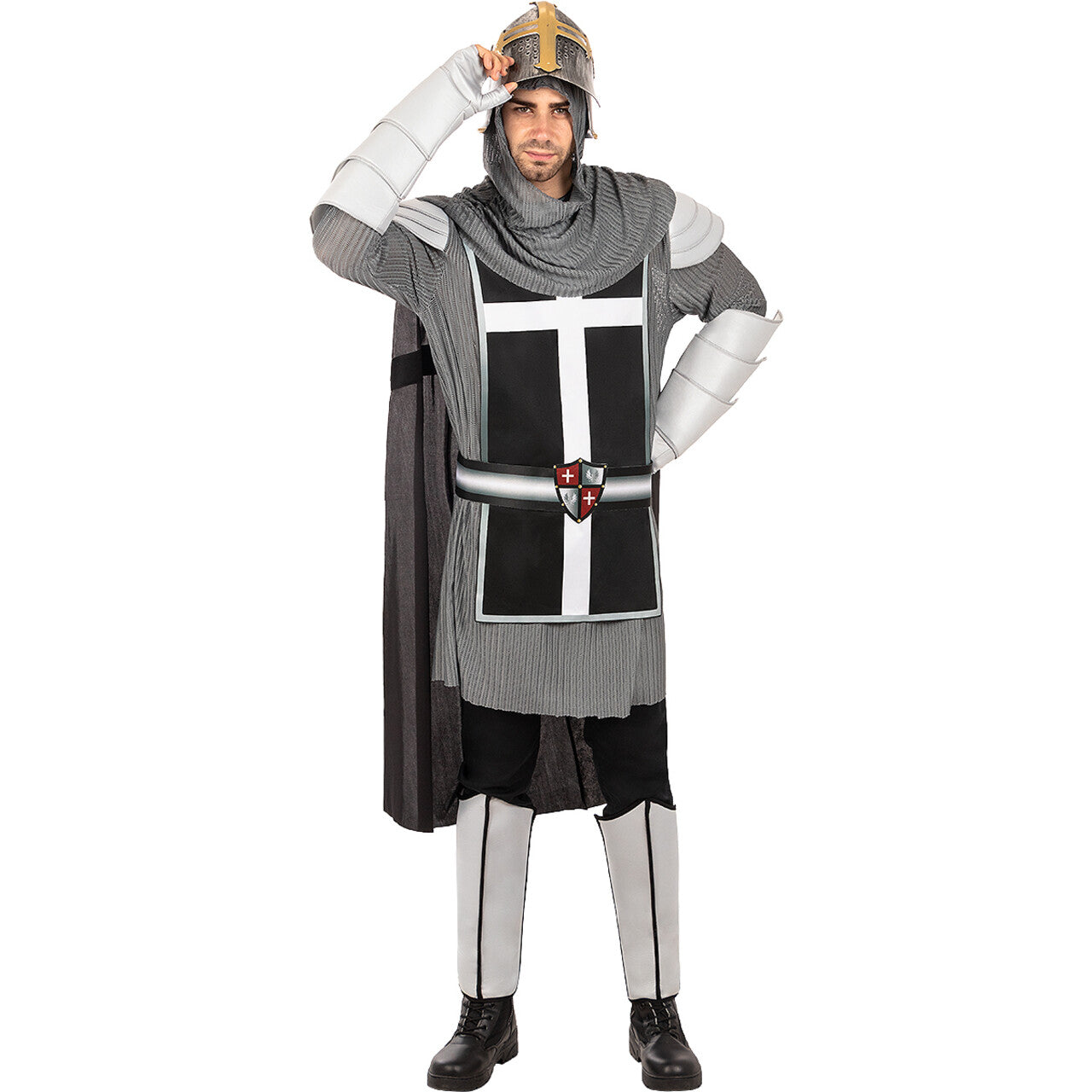 Op deze afbeelding zie je een Accessoires, van het merk Funidelia. Middeleeuwse Moedige Ridder Helm