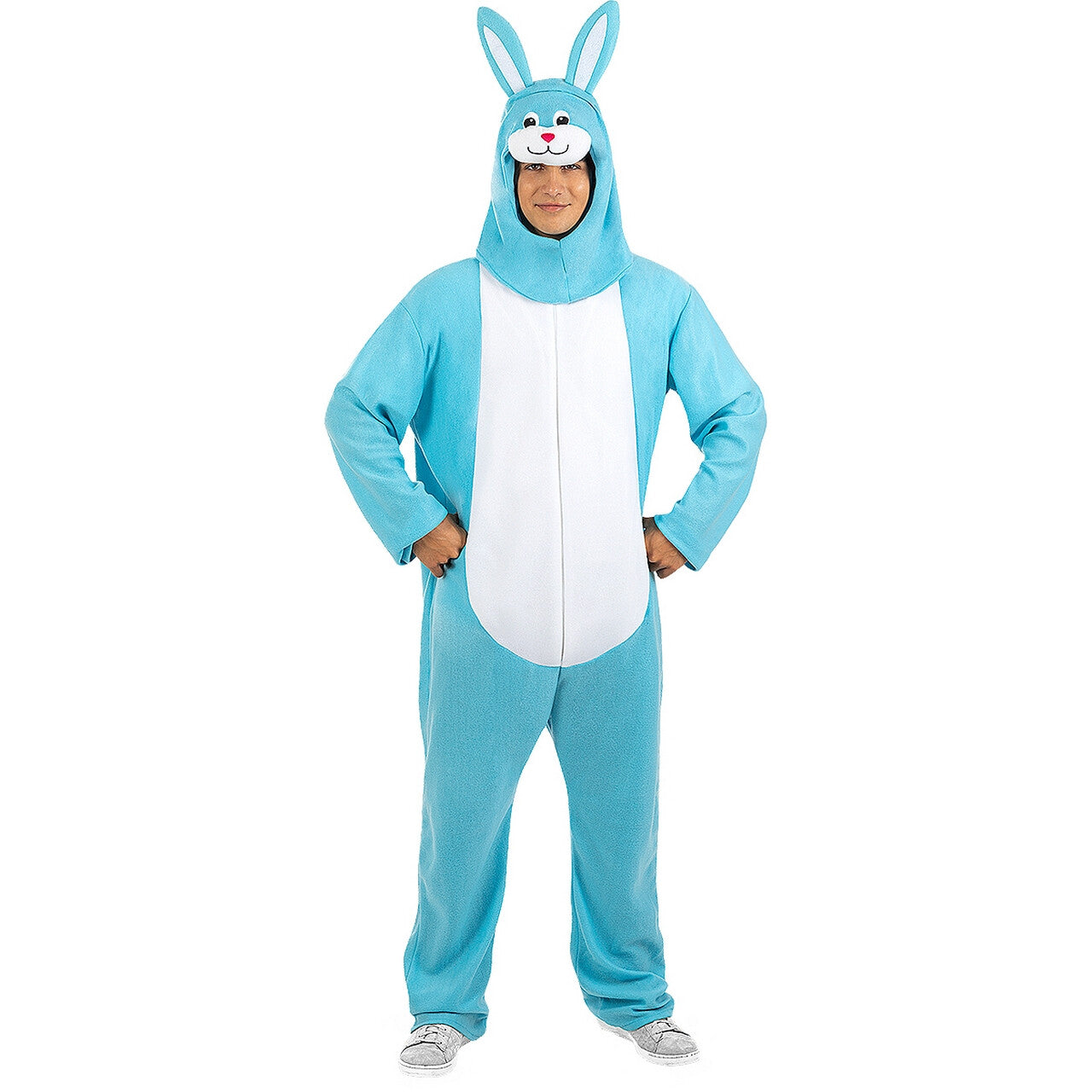 Op deze afbeelding zie je een Kostuums, van het merk Funidelia. Abnormaal Leuk Blauw Konijntje Onesie Kostuum